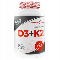 Отдельные витамины 6PAK Nutrition D3+K2  (90 таб)