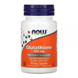 БАДы для мужчин и женщин NOW Glutathione 500 mg  (30 vcaps)