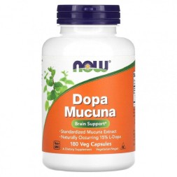 БАДы для мужчин и женщин NOW Dopa Mucuna  (180 vcaps)