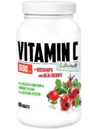 Комплексы витаминов и минералов BioHealth Vitamin C 1000 мг + Rosehips  (120 таб)