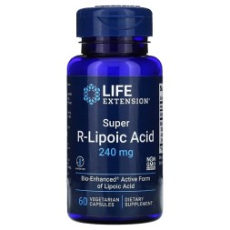 Антиоксиданты  Life Extension Super R-Lipoic Acid 240 mg   (60 vcaps)