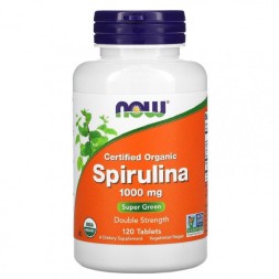 Специальные добавки NOW Organic Spirulina  (120 tabs)