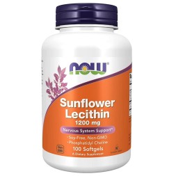 Специальные добавки NOW Sunflower Lecithin 1200 мг  (100 капс)